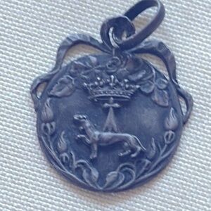 Antique Sterling Brittany France Coat of Arms Medal